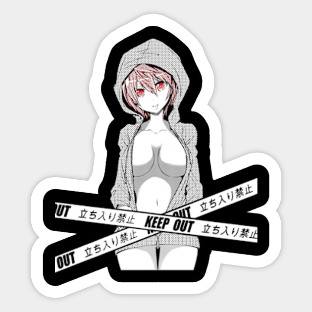 Waifu Material Ahegao Hentai Anime Girl Babe on a Hoodie Waifu